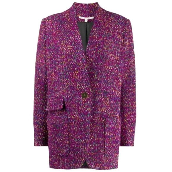 New Veronica Beard Crispin Metallic Tweed Oversized Blazer Coat 8 Contemporary - Picture 15 of 15